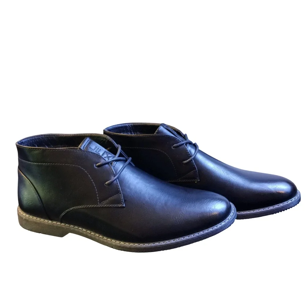 London Fog Blackburn Mens Black Chukka Boots Memory Foam LFM-BLACKBURN 10.5 M